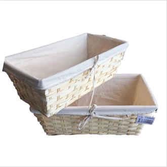 Bamboo Basket with fabric lining