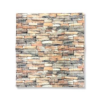 10mm Wall Tile Sticker Sheet - Brown Stone 